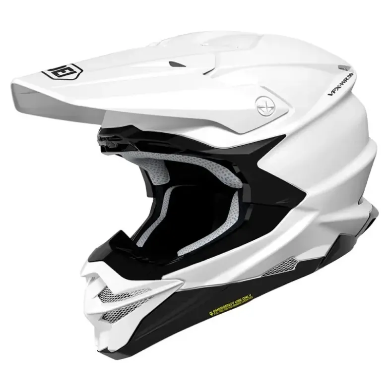 Casco Cross Shoei Vfx-Wr 06 Bianco Lucido