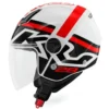 Casco Demi-Jet Kappa KV28R Evo Join Bianco Nero Rosso
