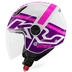 Casco Demi-Jet Kappa KV28R Evo Join Bianco Viola