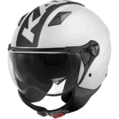 Casco Demi-Jet Kappa KV57 Striker Bianco Perla Opaco Nero