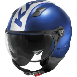 Casco Demi-Jet Kappa KV57 Striker Blu Opaco Argento