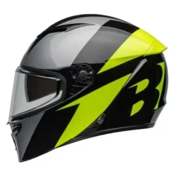 Casco Integrale Bell Lithium 2025 Shear Grigio Metallizzato Giallo Retina
