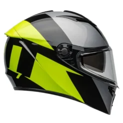 Casco Integrale Bell Lithium 2025 Shear Grigio Metallizzato Giallo Retina