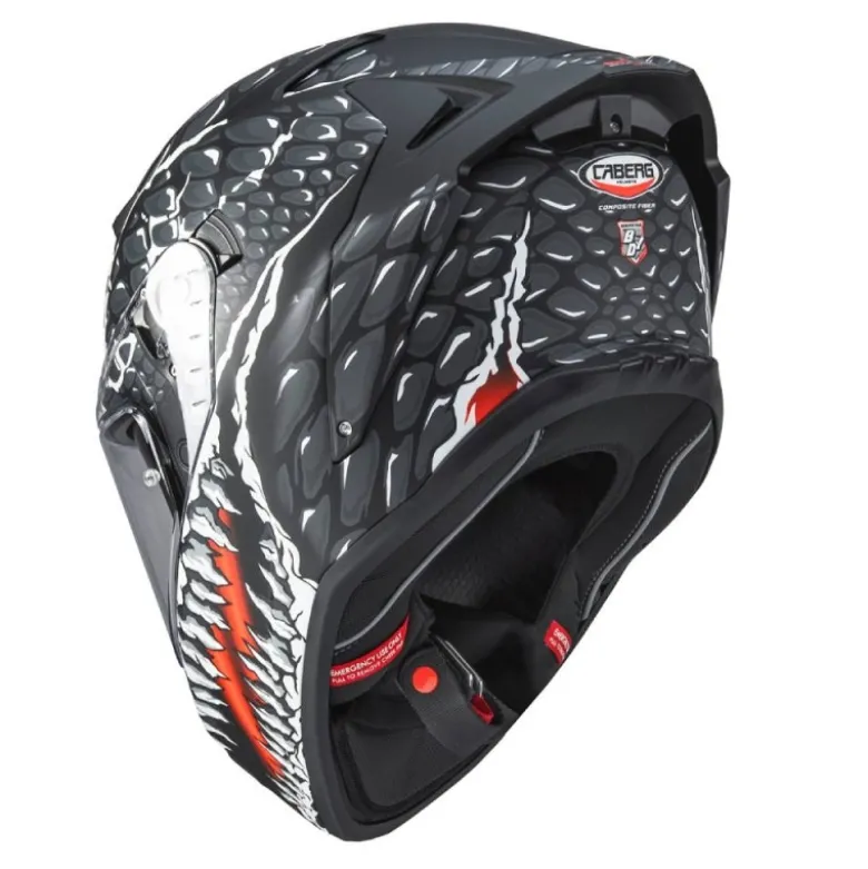 Casco Integrale Caberg Drift Evo II Crok Nero Opaco Antracite Rosso