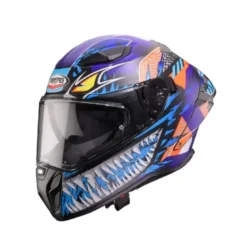 Casco Integrale Caberg Drift Evo II Nobo Nero Rosso Fluo Blu Viola Fluo Opaco