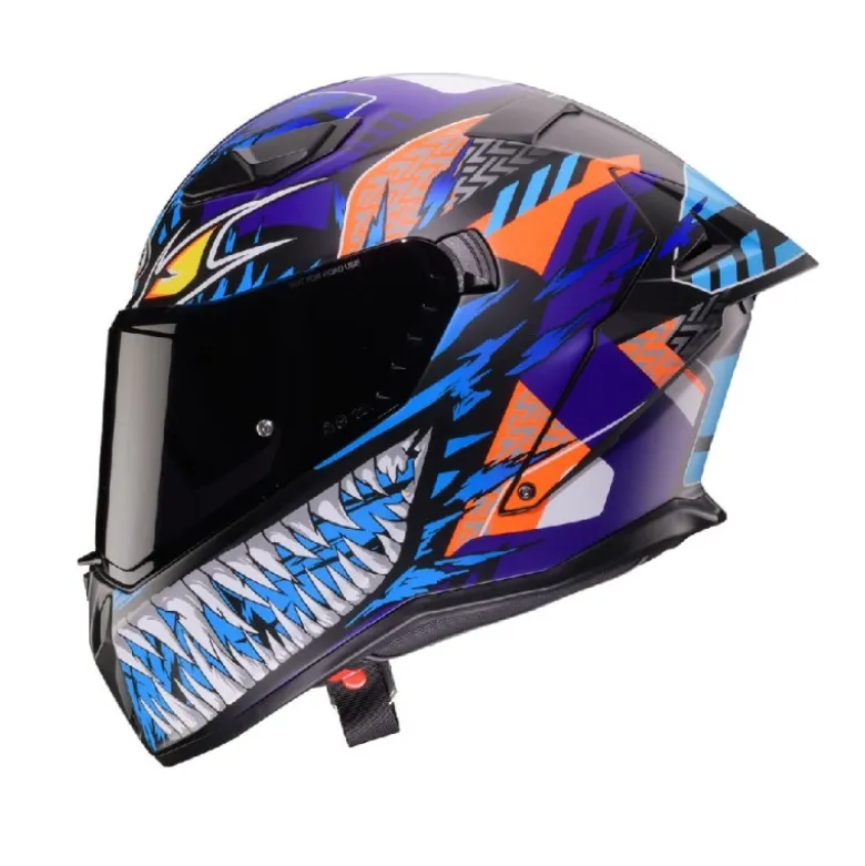 Casco Integrale Caberg Drift Evo II Nobo Nero Rosso Fluo Blu Viola Fluo Opaco
