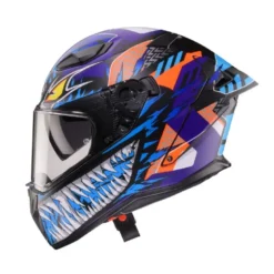 Casco Integrale Caberg Drift Evo II Nobo Nero Rosso Fluo Blu Viola Fluo Opaco