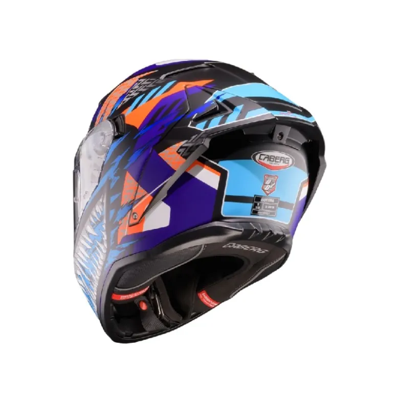 Casco Integrale Caberg Drift Evo II Nobo Nero Rosso Fluo Blu Viola Fluo Opaco