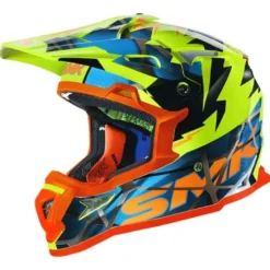 Casco Integrale Cross SMK ALLTERRA FULMINE MX Giallo Rosso