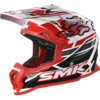 Casco Integrale Cross SMK ALLTERRA Tribou MX Rosso Bianco