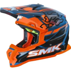 Casco Integrale Cross SMK ALLTERRA Tribou MX Rosso Blu