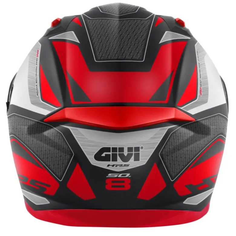 Casco Integrale Givi 50.8 Brave Nero Opaco Titanio Rosso
