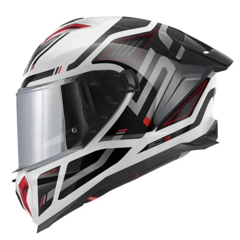 Casco Integrale Givi 50.3 Quasar Bianco Nero Rosso Lucido