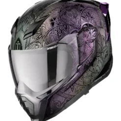 Casco Integrale Icon Ultraflite Opal Mandala Nero Viola Argento
