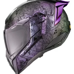 Casco Integrale Icon Ultraflite Opal Mandala Nero Viola Argento