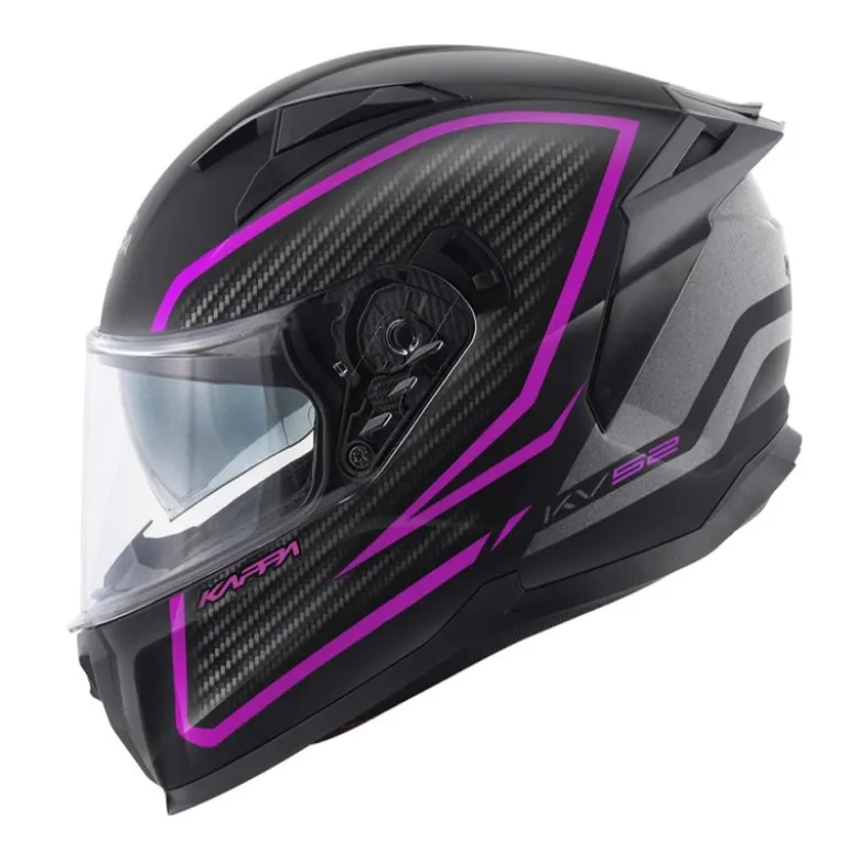 Casco Integrale Kappa KV52 Kronos Nero Titanio Fucsia