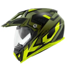 Casco Integrale Kappa KV30R Evo Grayer Verde Militare Nero Giallo Opaco