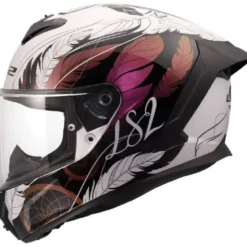 Casco Integrale Ls2 FF820 Rapid III Boho Bianco Nero Rosa Lucido
