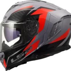 Casco Integrale Ls2 FF818 Storm III Dynamo Grigio Rosso Lucido