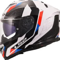 Casco Integrale Ls2 FF818 Storm III Sporty Bianco Blu Rosso Lucido