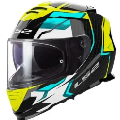 Casco Integrale Ls2 Ff800 Storm II Tracker Nero Lucido H-V Giallo