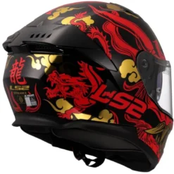 Casco Integrale Ls2 FF808 Stream II Drako Nero Rosso