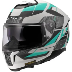 Casco Integrale Ls2 FF808 Stream II Road Cyan Grigio Chiaro