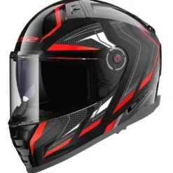 Casco Integrale Ls2 FF811 Vector II Alizer Nero Rosso Lucido