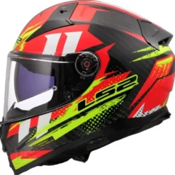 Casco Integrale Ls2 FF811 Vector II Carbon Tantic Rosso H-V Giallo