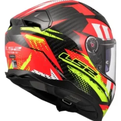 Casco Integrale Ls2 FF811 Vector II Carbon Tantic Rosso H-V Giallo