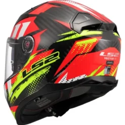 Casco Integrale Ls2 FF811 Vector II Carbon Tantic Rosso H-V Giallo