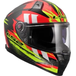 Casco Integrale Ls2 FF811 Vector II Carbon Tantic Rosso H-V Giallo