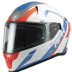 Casco Integrale MPH Tiger Plumb Bianco Blu Rosso Lucido