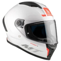 Casco Integrale Mt Helmets Ff126 Stinger 2 A0 Solid Perla Lucido Bianco
