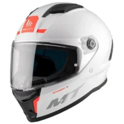 Casco Integrale Mt Helmets Ff126 Stinger 2 A0 Solid Perla Lucido Bianco