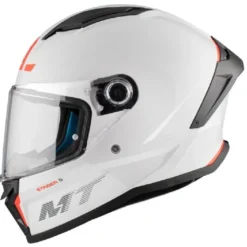 Casco Integrale Mt Helmets Ff126 Stinger 2 A0 Solid Perla Lucido Bianco