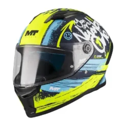 Casco Integrale Mt Helmets Ff126 Stinger 2 C3 Rocket Giallo Nero Opaco