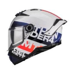 Casco Integrale Mt Helmets Ff118Sv Thunder 4 A17 Sv Waves Bianco Lucido