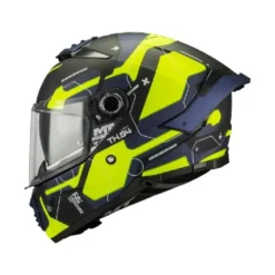 Casco Integrale Mt Helmets Ff118Sv Thunder 4 B27 Sv Lumex Viola Giallo Opaco