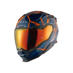 Casco Integrale Nexx X.Wst3 B-Side Blue Teal Arancione