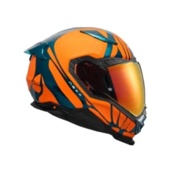 Casco Integrale Nexx X.Wst3 B-Side Blue Teal Arancione