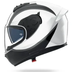 Casco Integrale Nolan N60-6 Bifase 349 Bianco Nero Lucido