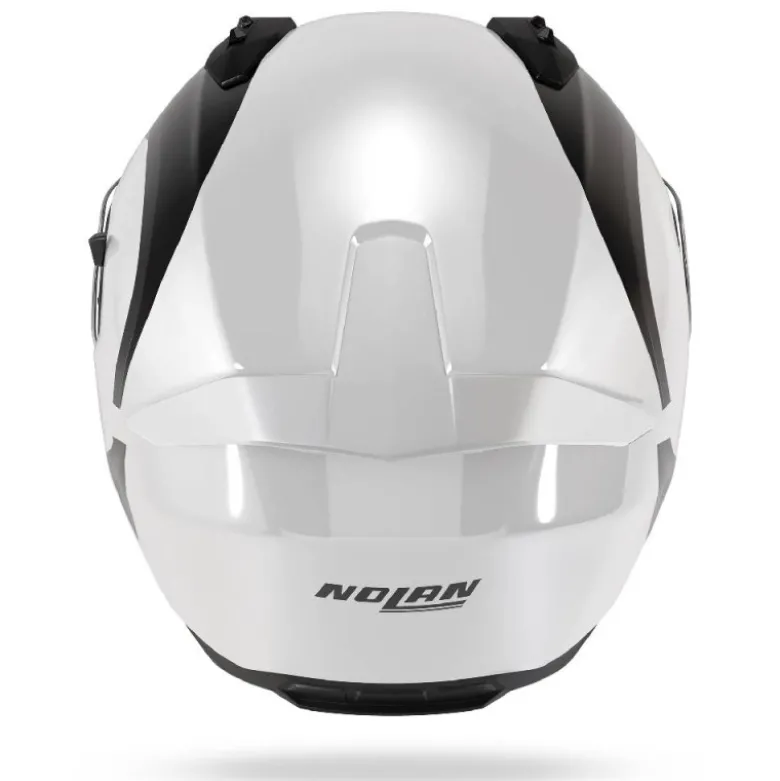 Casco Integrale Nolan N60-6 Bifase 349 Bianco Nero Lucido