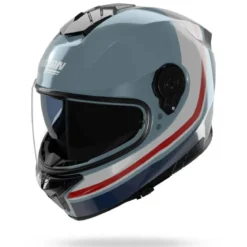 Casco Integrale Nolan N80-8 Incline 352 Blu Grigio Blu Profondo Bianco Rosso Lucido