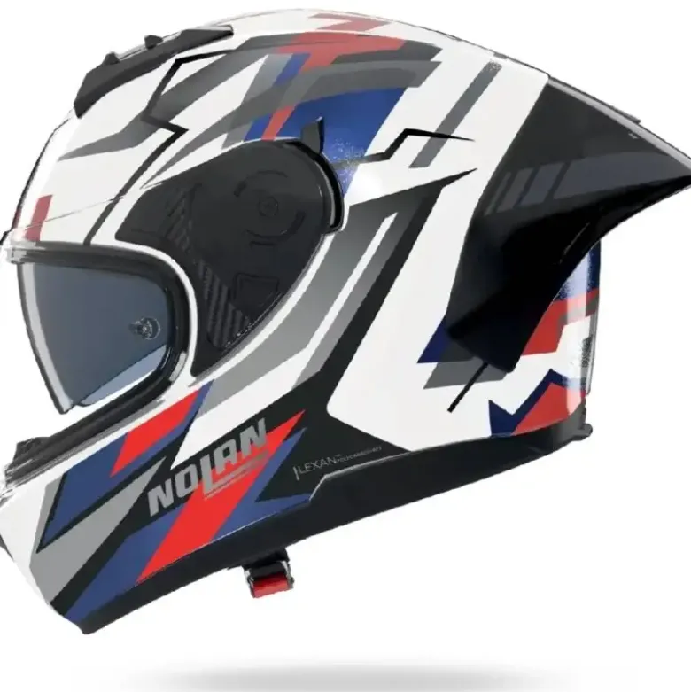 Casco Integrale Nolan N60-6 Sport Corsa 355 Bianco Blu Rosso