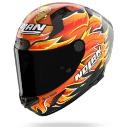 Casco Integrale Nolan X-804 RS Replica Iannone 368 Carbonio Rosso Arancione Giallo