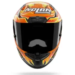 Casco Integrale Nolan X-804 RS Replica Iannone 368 Carbonio Rosso Arancione Giallo