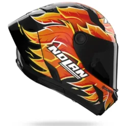 Casco Integrale Nolan X-804 RS Replica Iannone 368 Carbonio Rosso Arancione Giallo