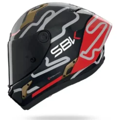 Casco Integrale Nolan X-804 RS SBK 360 Carbonio Rosso Oro
