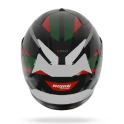 Casco Integrale Nolan X-904 Ultra Carbon Calibro 346 Carbonio Argento Verde Rosso Lucido